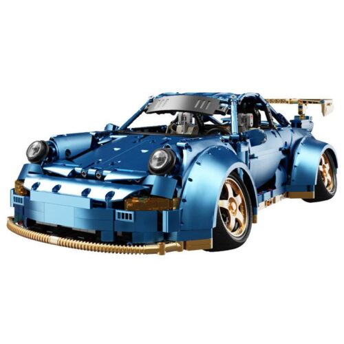 Mô hình Porsche 911 Happy Build YC-23006 màu xanh điện phân, tỉ lệ 1:10, đồ chơi mô hình cho bé trai 8 tuổi, giá tốt.
