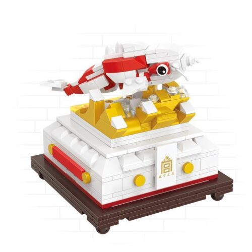 Bộ lắp ghép Hộp đựng hình ấn cá chép Happy Build YC-31001-4, đồ chơi mô hình cung đình cho bé trai và bé gái 8 tuổi, giá tốt.