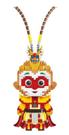 Mô hình Tôn Ngộ Không Đại Náo Thiên Cung bằng bộ lắp ghép Happy Build YC-32024, 1005 mảnh ghép, đồ chơi giáo dục cho bé trai 14 tuổi