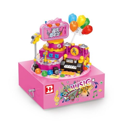 Hộp sản phẩm bộ lắp ghép Happy Build YC-50002 Hộp Nhạc Lễ Hội Carnival cho bé gái 8 tuổi.