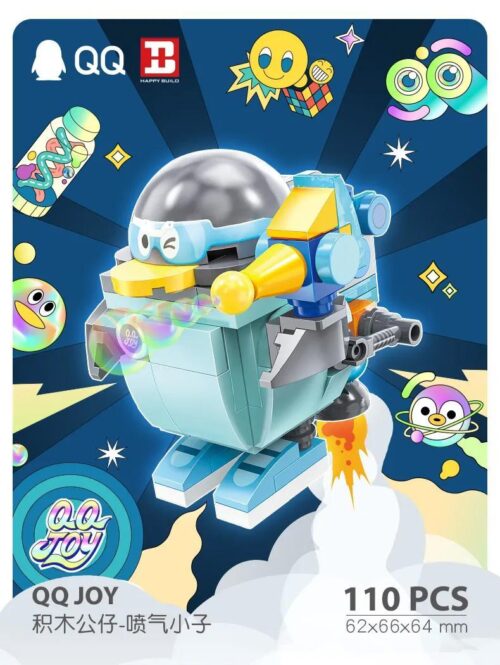 Bộ đồ chơi QQ Jet Boy Happy Build YC-DZ-003, mô hình chim cánh cụt phản lực 110 mảnh ghép, phù hợp bé trai 6 tuổi, giá tốt.