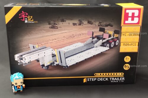 Hộp bộ lắp ráp Happy Build YC-GC006 Xe Rơ Moóc Sàn Thấp, đồ chơi mô hình Xe Chuyên Dụng Công Trình cho bé trai 8 tuổi+, giá tiết kiệm