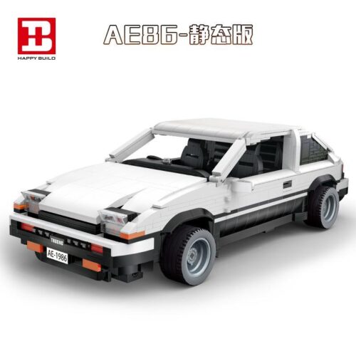 Mô hình Toyota AE86 tĩnh Happy Build YC-QC003, đồ chơi lắp ráp xe hơi cho bé trai 8 tuổi, thiết kế chi tiết, chất lượng cao.