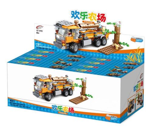 Hộp sản phẩm Happy Farm HT-6105 với các mẫu lắp ráp