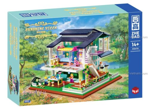 Hộp đựng bộ đồ chơi lắp ráp Biệt thự Ánh Dương ZHEGAO DZ6110