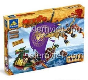 Hộp đựng bộ đồ chơi mô hình KAZI 87018 Tàu Dawn Treader, quà tặng hấp dẫn cho bé trai.