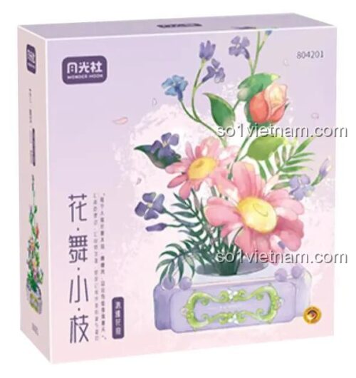 Hộp đựng Chậu Hoa Lan Tím Qman 804201