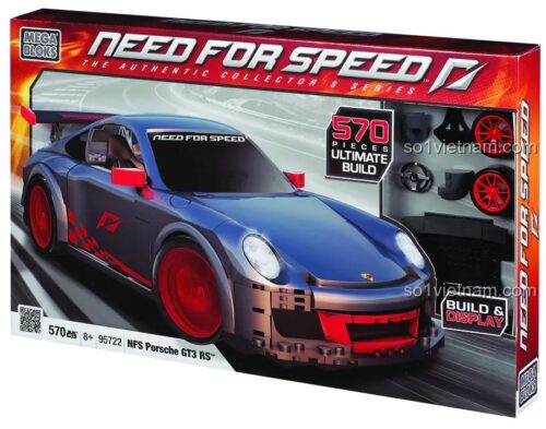 Hộp đựng bộ lắp ghép Porsche GT3 RS Need For Speed Mega Bloks 95722