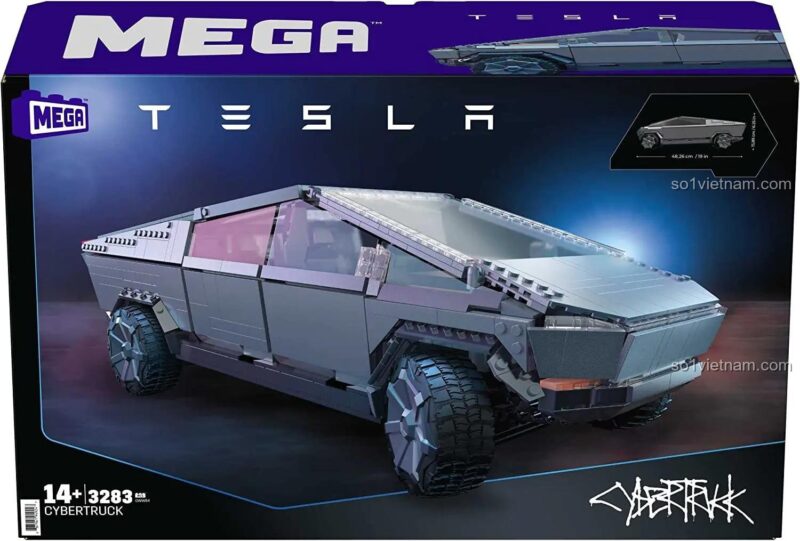 Hộp đựng mới nhất của bộ đồ chơi Tesla Cybertruck Mega Bloks GWW84