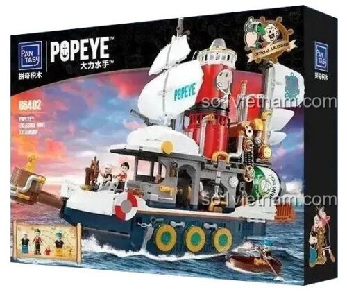 Hộp đựng mô hình thuyền hơi nước Popeye Pantasy 86402