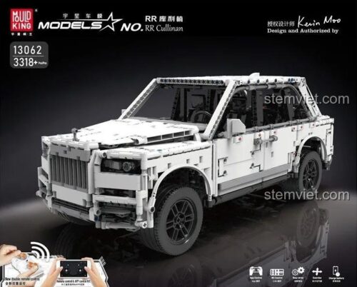 Hộp đồ chơi mô hình Mould King 13062, bộ xếp hình Siêu xe SUV Rolls-Royce Cullinan với 3318 chi tiết, có điều khiển từ xa.