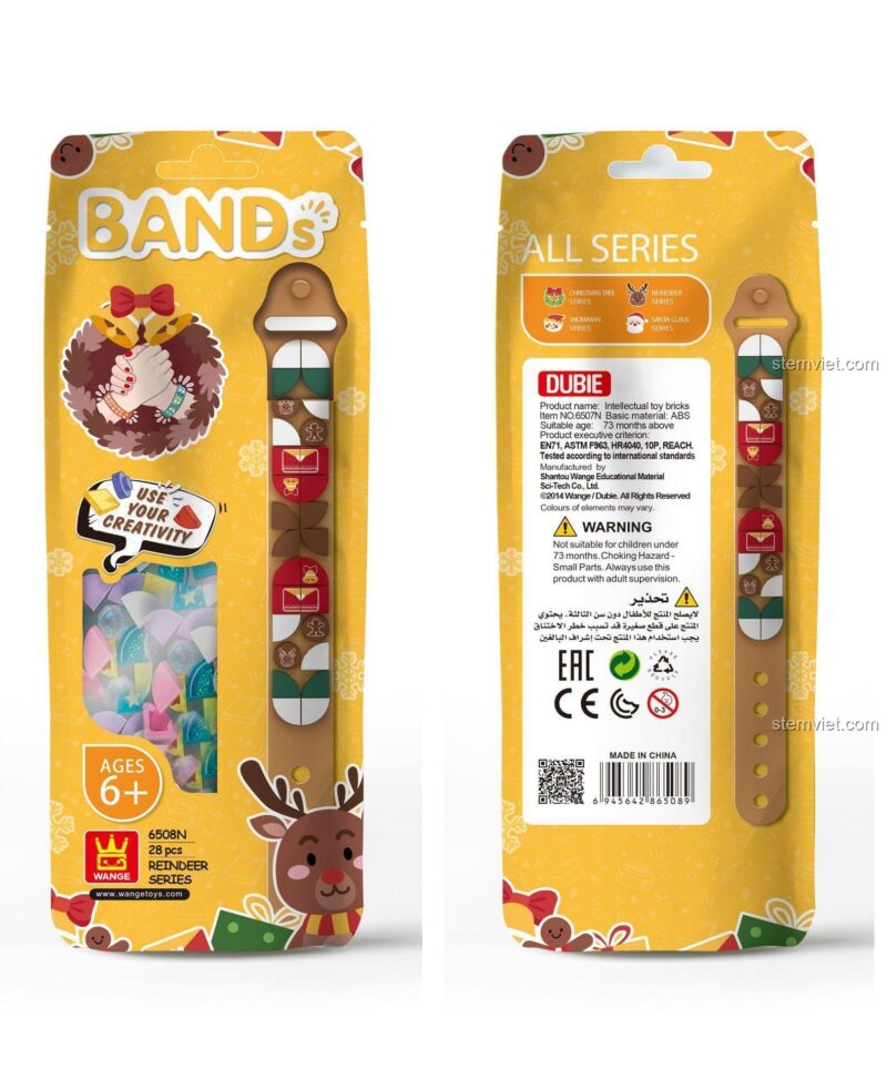 Hộp sản phẩm set đồ chơi Vòng tay DOTS WANGE 6508N chủ đề Tuần lộc (Reindeer) cho bé gái. Món quà Giáng sinh ý nghĩa.