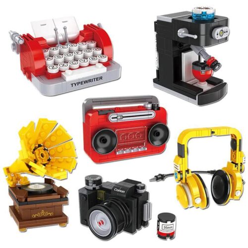 Bộ đồ chơi lắp ghép mô hình máy đánh chữ HSANHE 30005, đồ chơi sáng tạo cho bé 6 tuổi