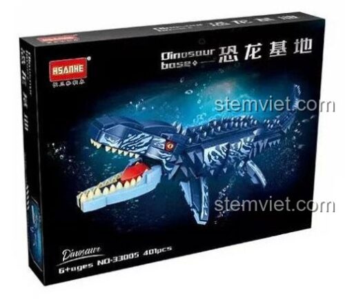 Hộp bộ lắp ghép HSANHE 33005 Khủng long Thương Long, đồ chơi lắp ráp Mosasaurus 401 mảnh cho bé trai 6 tuổi giá tốt