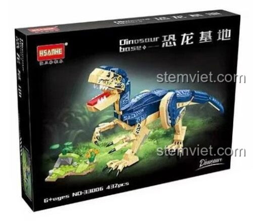 Hộp đồ chơi lắp ráp Khủng Long Oviraptor HSANHE 33006, bộ xếp hình khủng long cho bé trai.