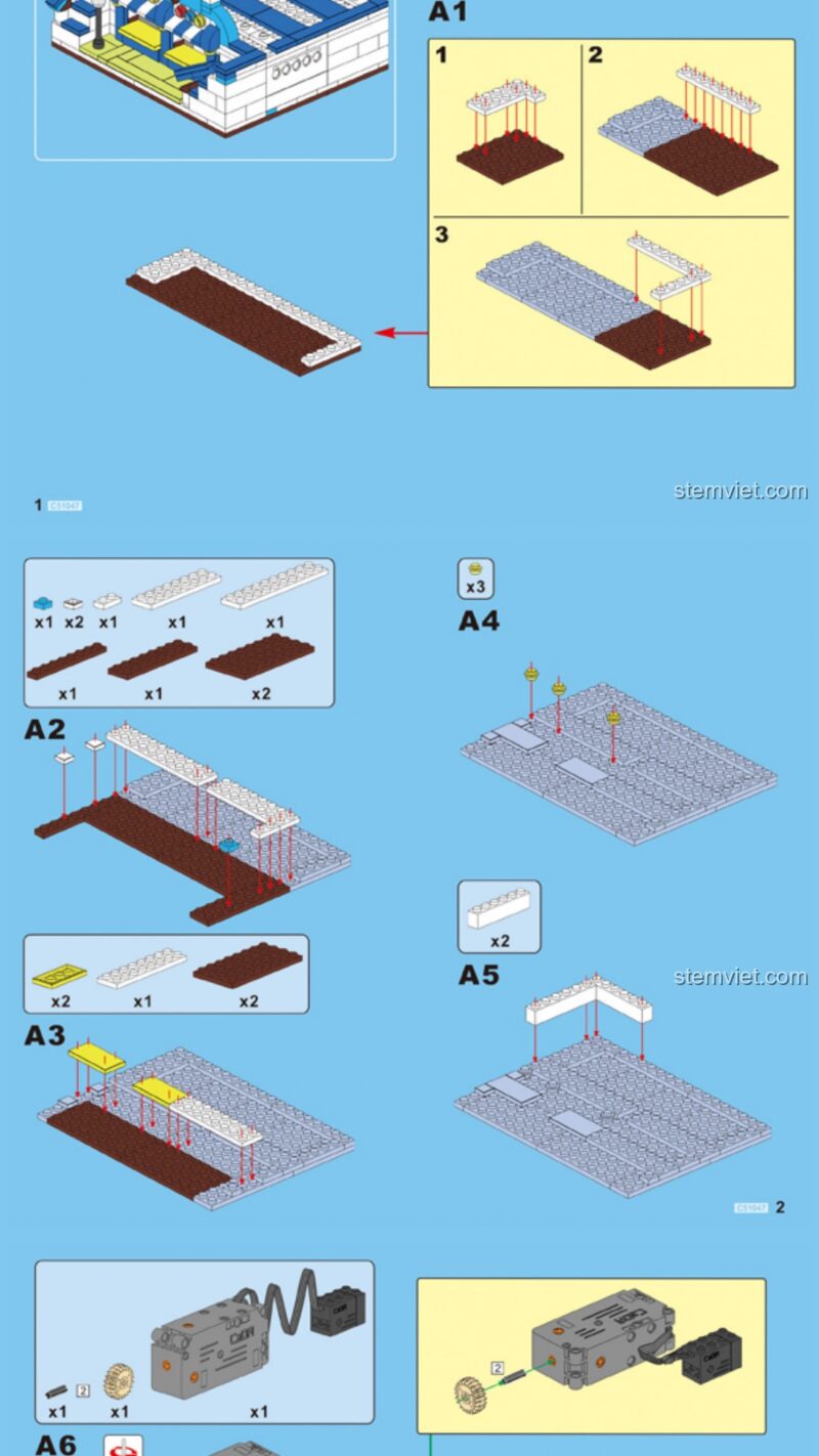 Hướng dẫn lắp ghép CaDA 51047 Đồ chơi Tàu Hải Tặc - Sách CaDA 1047 Mô hình Tàu cướp biển