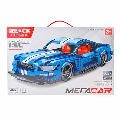 Bộ lắp ráp iBlock PL-920-149 Xe Ford Mustang Hồi Lực 737 chi tiết, đồ chơi mô hình xe đua cho bé trai 3 tuổi, giá tốt