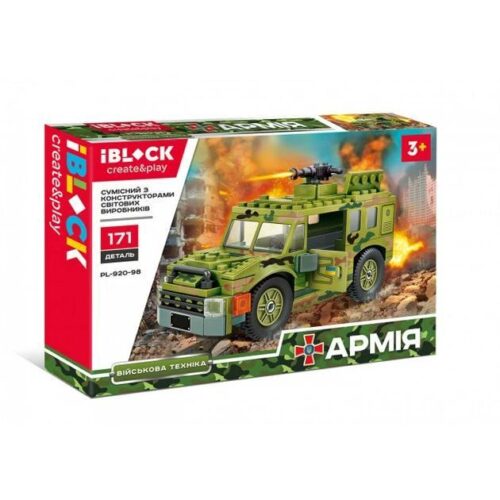 Bộ đồ chơi iBlock PL-920-98 Xe bọc thép quân sự, đồ chơi lắp ráp cho con trai 6 tuổi, giá tốt, chất lượng cao