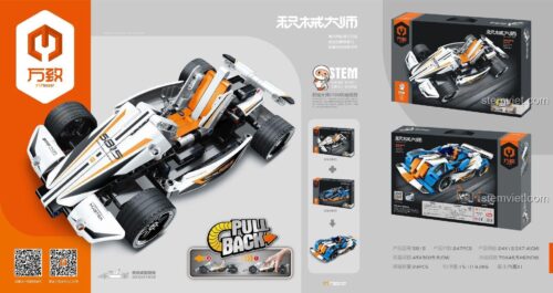 Bộ lắp ráp Xe đua Kart IM.Master 5815, đồ chơi xây dựng Xe Kart Đua QIHUI, có động cơ kéo lùi, phù hợp bé trai 8 tuổi, giá tốt.