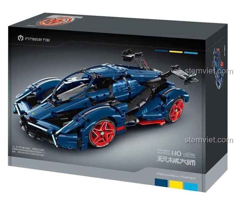 Hộp sản phẩm bộ lắp ráp Lamborghini V12 Vision Gran Turismo IM.Master 9807, đồ chơi mô hình 1947 chi tiết cho bé trai 14 tuổi, giá tiết kiệm.