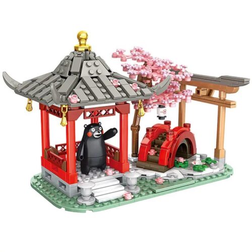bộ lắp ghép Công viên hoa anh đào Kumamon, đồ chơi lắp ráp Inbrixx 880011, mô hình công viên hoa anh đào Kumamon tinh xảo, đồ chơi lắp ráp cho bé trai bé gái 6 tuổi, giá tốt