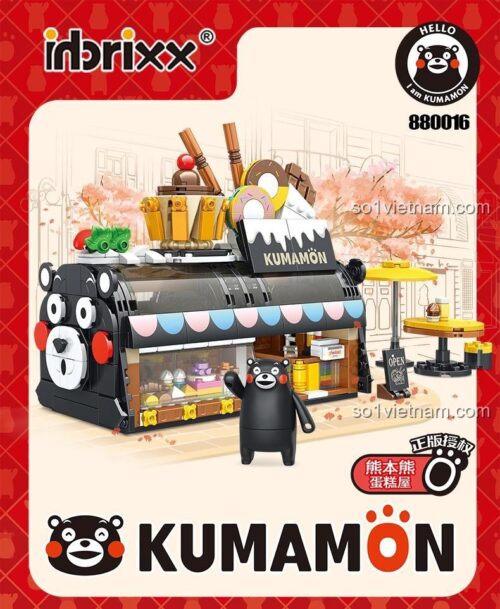 Hộp bộ lắp ghép inbrixx 880016 Cửa Hàng Bánh Ngọt Kumamon chất lượng cao