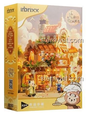 Hình ảnh hộp sản phẩm đồ chơi mô hình inbrixx 881103 Tiệm Bánh Gấu Teddy, món quà giá tốt cho bé gái.
