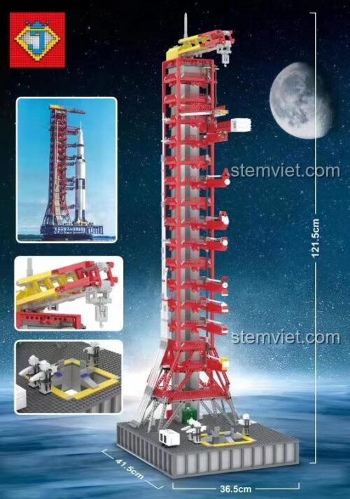 Bệ phóng tên lửa Apollo Saturn V J牌 J79002 với tên lửa Saturn V