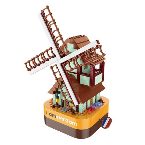 Bộ đồ chơi Hộp nhạc cối xay gió Amsterdam JAKI JK1203, mô hình cối xay gió Hà Lan chất lượng cao, phù hợp cho bé trai và bé gái 8 tuổi trở lên, giá tốt.