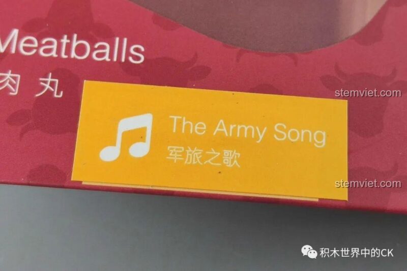 bộ đồ chơi JAKI 1801, tên bài hát 'The Army Song' trên hộp nhạc, đồ chơi có âm thanh, phù hợp bé trai 6 tuổi.