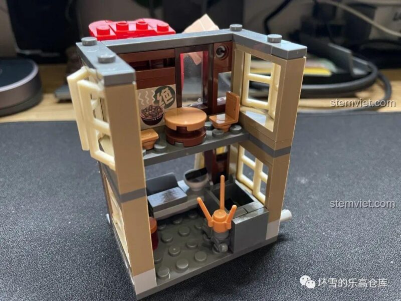 Đèn đường cổ điển bên ngoài phòng game JAKI JK2133, đồ chơi mô hình Phố ẩm thực Trung Hoa, bộ lắp ghép Cửa hàng mini, đồ chơi xây dựng Khu phố ẩm thực, đồ chơi giá rẻ cho bé 8 tuổi
