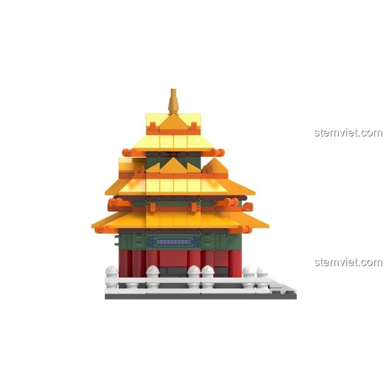 JAKI JK2317 bộ lắp ghép Giác Lâu Tử Cấm Thành, mô hình kiến trúc tinh xảo cho bé trai và bé gái 8 tuổi, giá tiết kiệm.