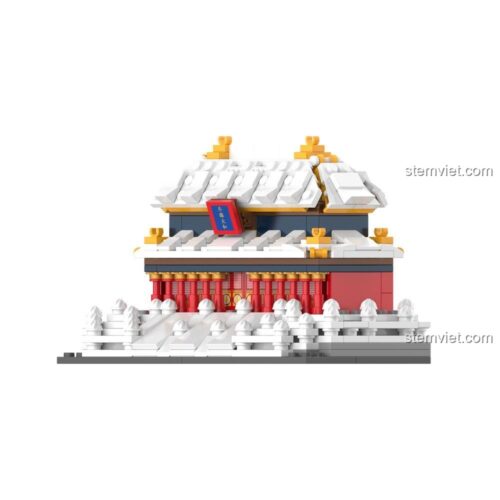 Đồ chơi mô hình Tử Cấm Thành JAKI JK2318, bộ xếp hình Điện Thái Hòa 349 mảnh, phù hợp bé 8 tuổi, chất lượng cao, giá rẻ