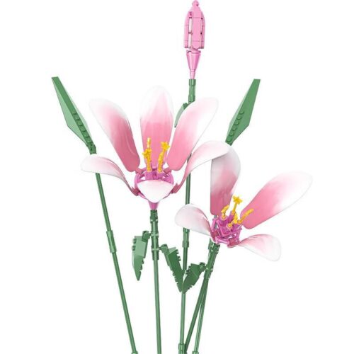 Bộ lắp ghép Hoa Bách Hợp JAKI JK26102 sắc hoa tinh tế, mô hình hoa lily đẹp mắt cho con gái 14 tuổi, quà tặng giá tốt.
