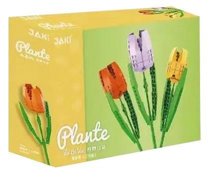 Bộ lắp ghép hoa tulip JAKI JK26203 rực rỡ, đồ chơi mô hình hoa tulip cho bé gái 6 tuổi, giá tốt