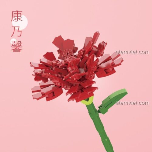 Hoa Cẩm chướng Plante JK2627 JAKI - Bộ đồ chơi lắp ghép hoa tươi tắn cho bé gái 6 tuổi
