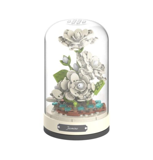 Bộ lắp ghép Hoa Nhài Vĩnh Cửu JAKI JK2677, đồ chơi mô hình hoa nhài tinh xảo cho bé gái 8 tuổi, quà tặng giá tốt