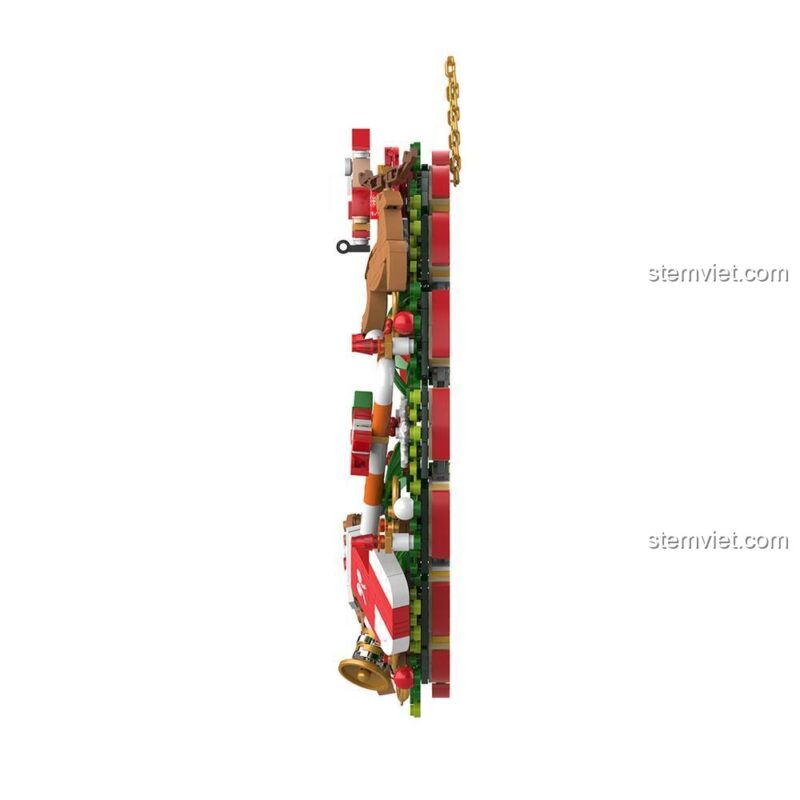 Vòng hoa Giáng Sinh JAKI JK5118, đồ chơi xếp hình cho Con trai và Con gái 8 tuổi, chất liệu nhựa ABS cao cấp