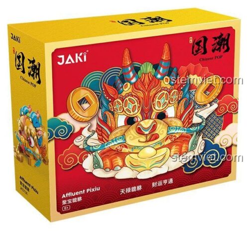 Hộp sản phẩm đồ chơi mô hình Tỳ Hưu Tụ Bảo JAKI JK5136, quà tặng phong thủy ý nghĩa.