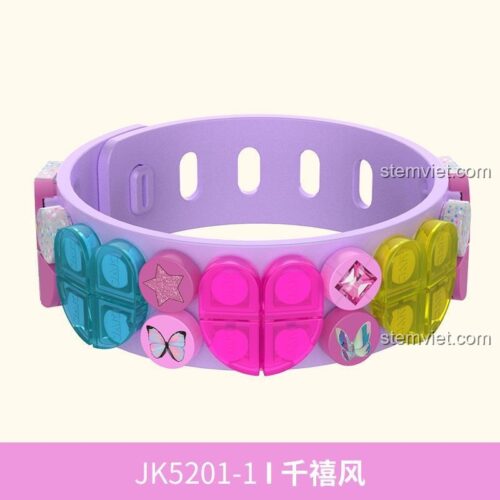 JAKI JK52011 Vòng tay lắp ghép phong cách Thiên niên kỷ, đồ chơi mô hình cho bé gái 8 tuổi, chất lượng cao
