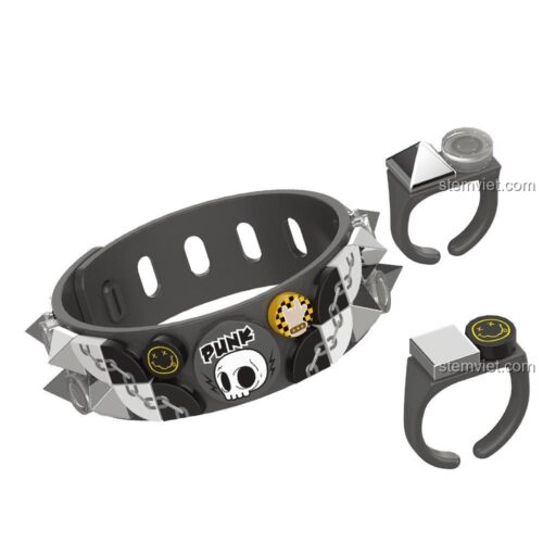 Đồ chơi lắp ghép JAKI JK5201-2 Vòng tay punk cá tính, rèn luyện khéo léo cho bé trai và bé gái 8 tuổi.
