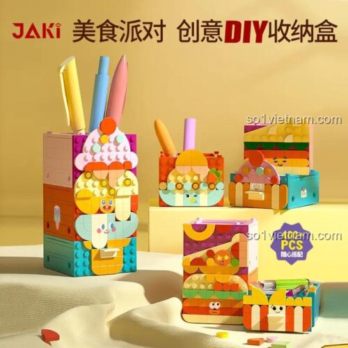Hộp sản phẩm Bộ đồ chơi Hộp đựng đồ ăn vặt JAKI JK5207 400 mảnh ghép, thiết kế dễ thương, giá tốt cho bé gái 8 tuổi.