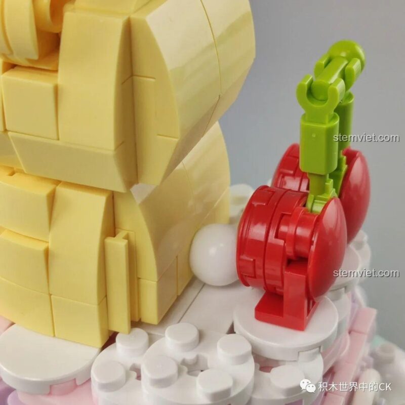 Bộ xếp hình JAKI JK6180 Hộp nhạc Bánh kem gấu Dooro Bear 369 mảnh ghép màu vàng hồng tím trắng xanh lá cho bé gái 8 tuổi giá tốt