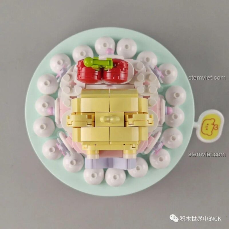 JK6180 Hộp nhạc bánh kem Hộp nhạc Bánh kem gấu Dooro Bear 369 mảnh ghép màu vàng hồng tím trắng xanh lá cho bé gái 8 tuổi giá tốt