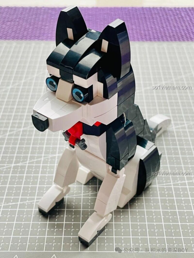 Mô hình chó cưng JK 8130 và hộp sản phẩm, bộ lắp ghép Chó Schnauzer và Husky, đồ chơi lắp ráp JK8130, món quà ý nghĩa.