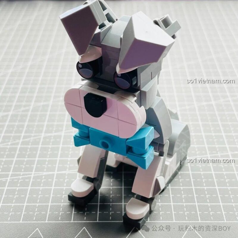 Mô hình chó Schnauzer JAKI JK8130 đã hoàn thành, bộ lắp ghép Chó Schnauzer, đồ chơi mô hình JAKI, chất lượng cao, giá tốt.