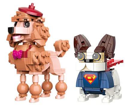 Bộ đồ chơi Chó Poodle JAKI JK8131 giá tốt cho bé 8 tuổi, mô hình chó Bulldog Pháp đáng yêu, phát triển tư duy sáng tạo cho con trai và con gái.