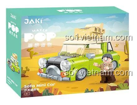Hộp bộ lắp ghép JAKI JK8307 Xe Mini Sofa Mr. Bean, đồ chơi lắp ráp JAKI JK8307 giá tốt cho bé trai 8 tuổi