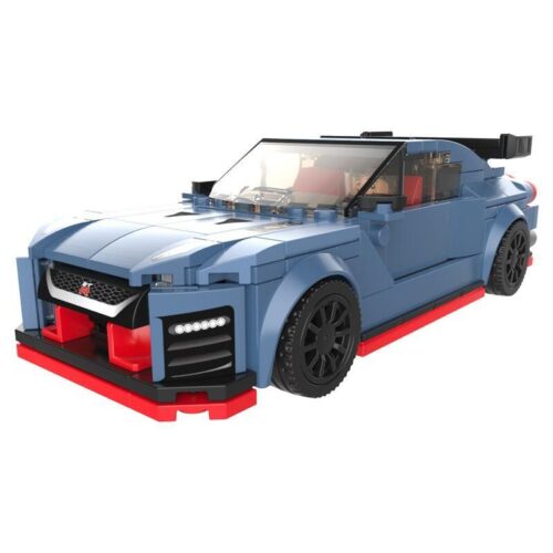Bộ đồ chơi Xe Nissan GT-R R35 JAKI JK9020 màu xanh dương, đỏ, đen với thiết kế chân thực, động cơ kéo lùi, phù hợp bé trai 6 tuổi, giá tốt.