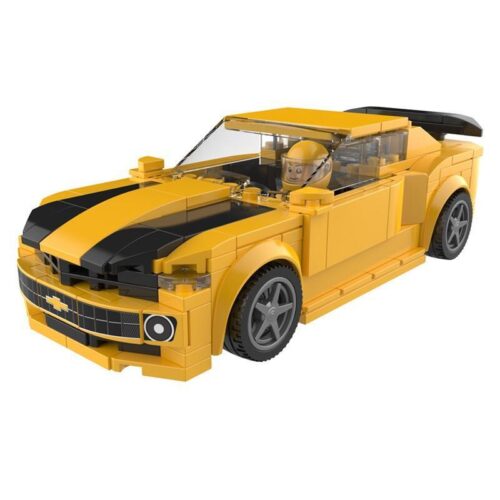 Bộ lắp ráp Xe Chevrolet Camaro Vàng Tốc Độ Kinh Hoàng JAKI JK9026 cho bé trai 6 tuổi, đồ chơi mô hình giá tốt